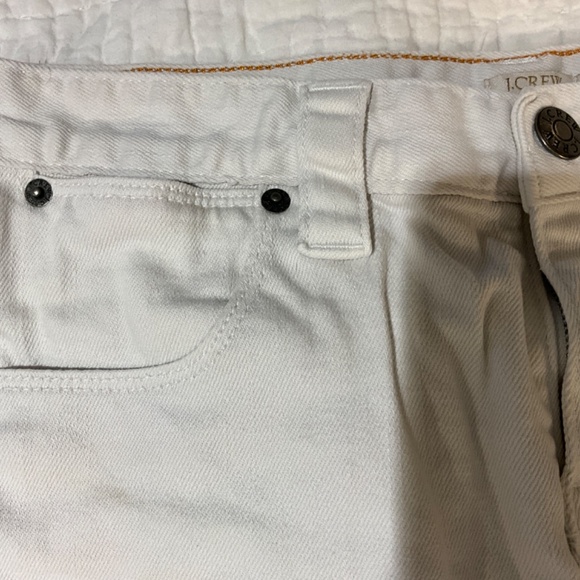 J.Crew Stretch Denim Roll Up Cuffed Jeans Cutoff Shorts White Size 4 - Picture 3 of 13